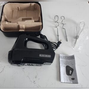 Black+Decker Hand Mixer with Attachments And Box